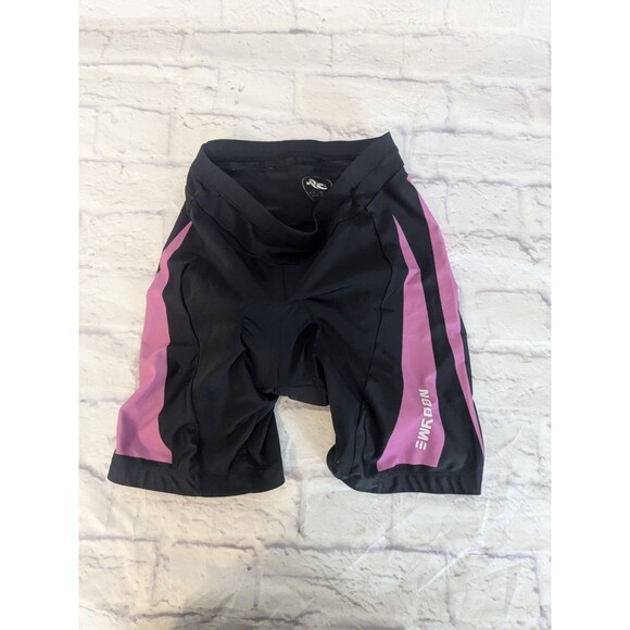 NOOYME Womens Bike Shorts for Cycling padded seat bottom size large pink & black - Picture 1 of 4